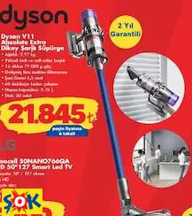 DYSON V11 ABSOLUTE EXTRA DİKEY ŞARJLI SÜPÜRGE